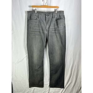 Levi's Men's Gray 514 Medium Wash High Rise Denim Straight Jeans Size W38 L32
